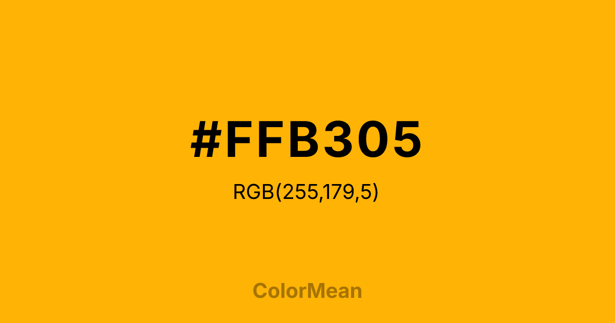 #FFB305 color swatch