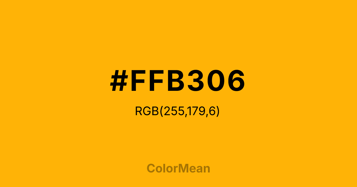 #FFB306 color swatch