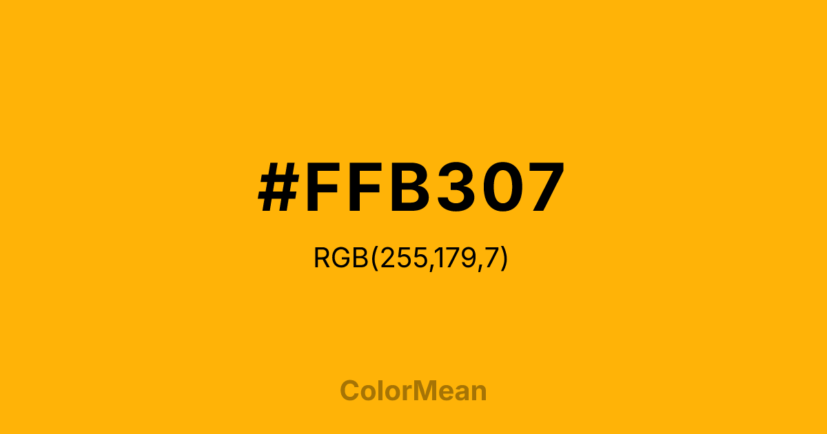 #FFB307 color swatch