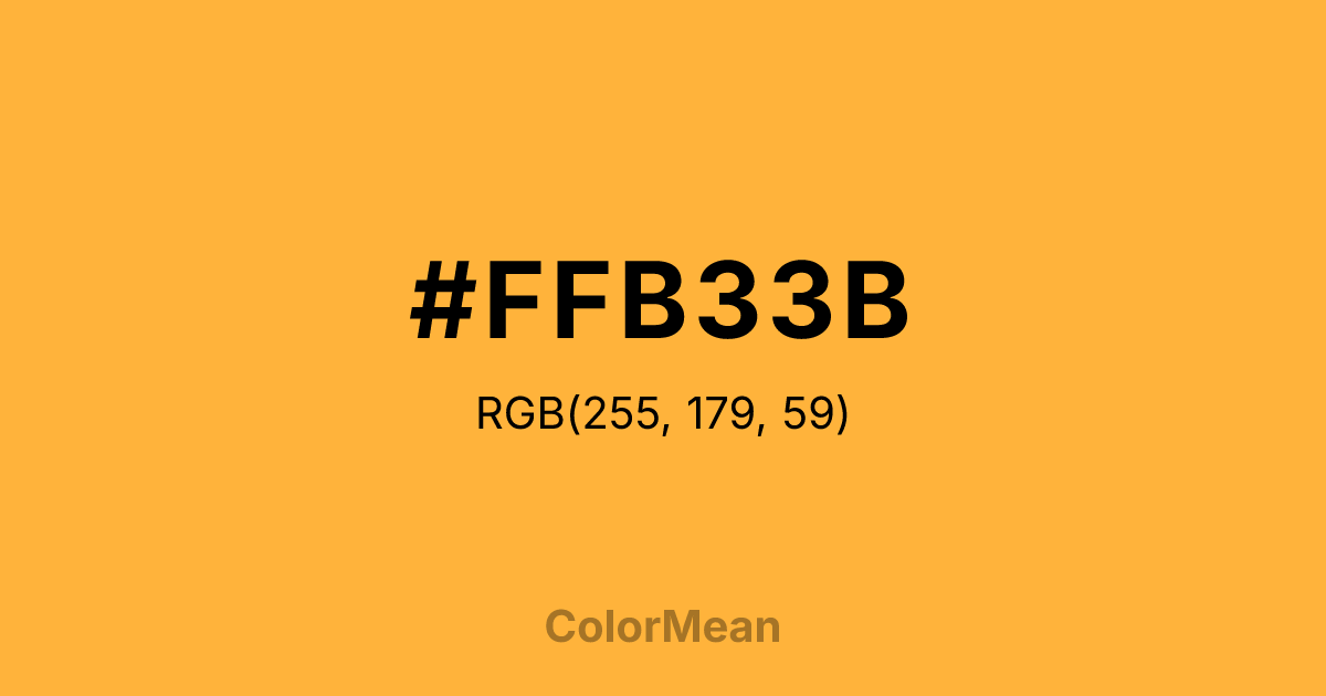 #FFB33B color swatch