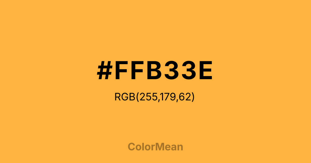 #FFB33E color swatch
