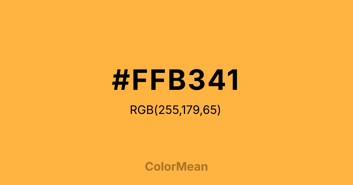 #FFB341 color swatch