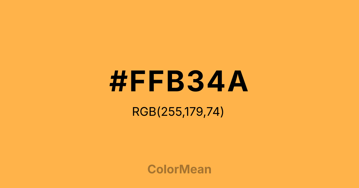 #FFB34A color swatch