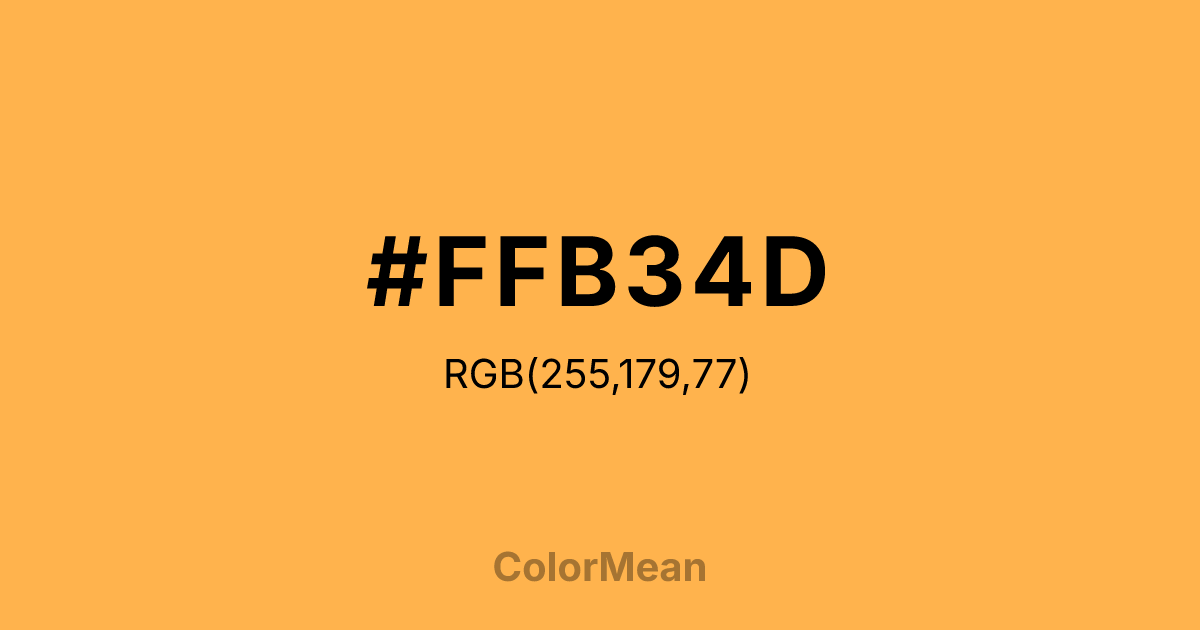 #FFB34D color swatch