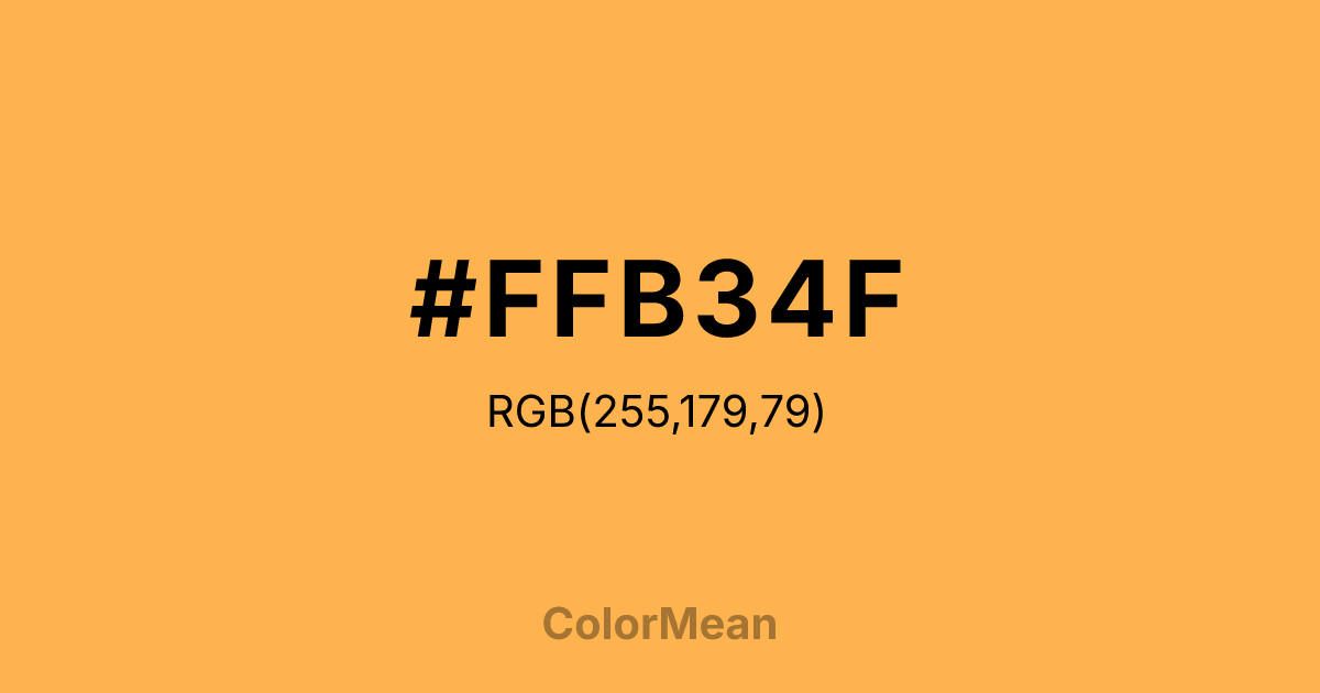 #FFB34F color swatch