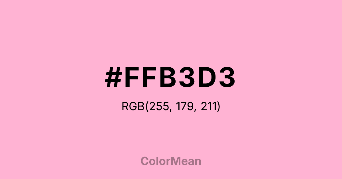 #FFB3D3 color swatch