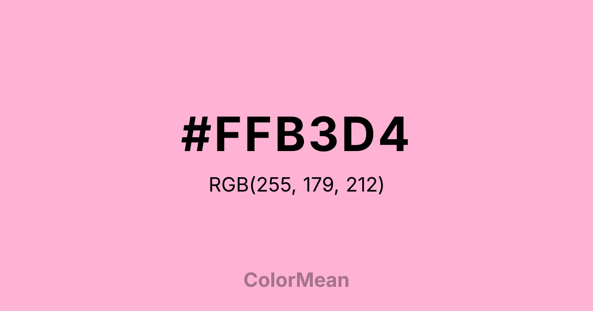 #FFB3D4 color swatch