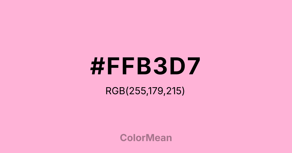 #FFB3D7 color swatch