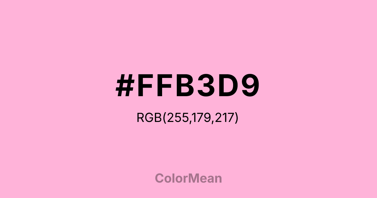 #FFB3D9 color swatch