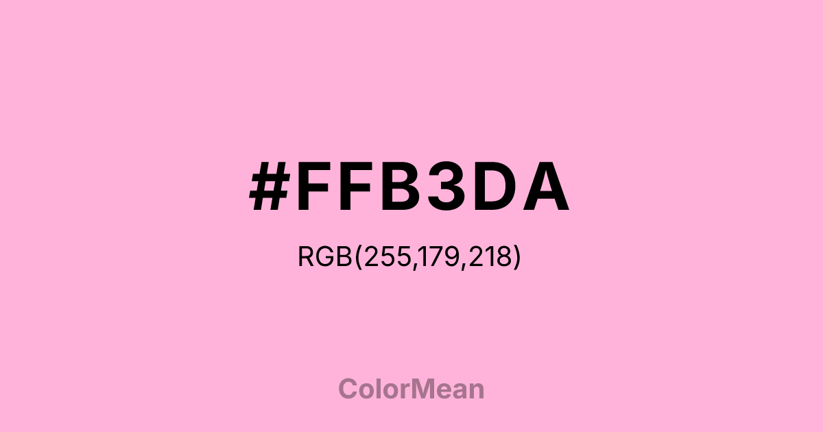 #FFB3DA color swatch