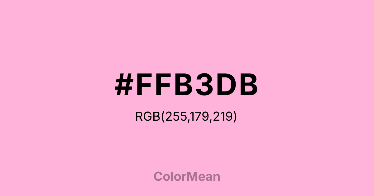 #FFB3DB color swatch
