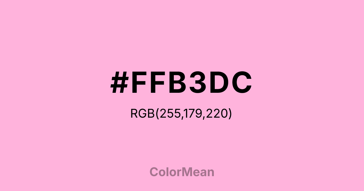 #FFB3DC color swatch