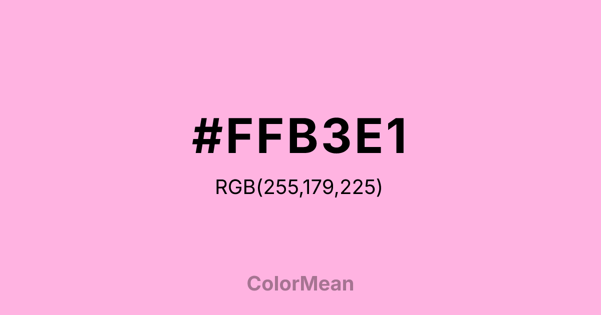 #FFB3E1 color swatch