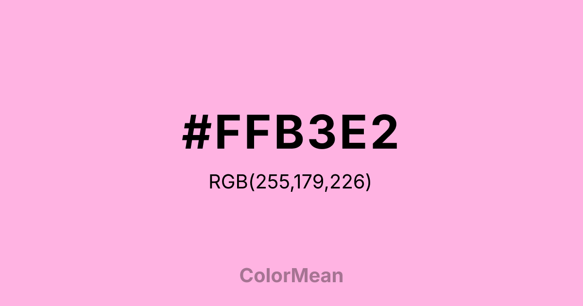 #FFB3E2 color swatch