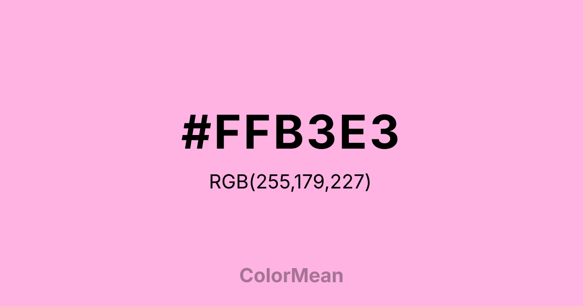 #FFB3E3 color swatch