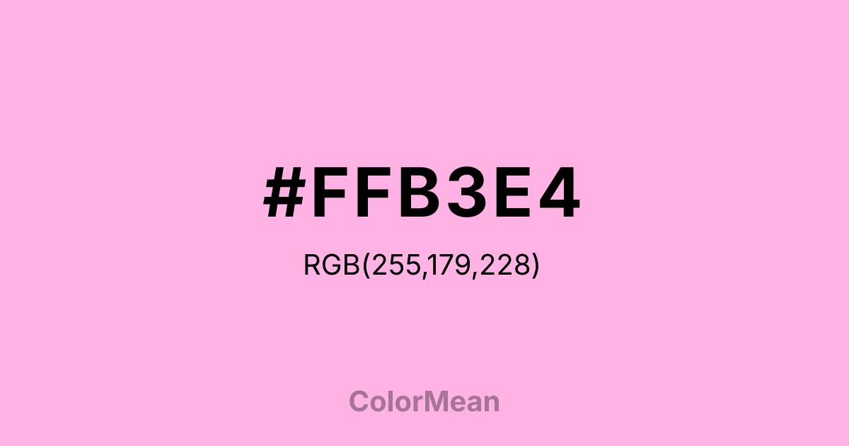 #FFB3E4 color swatch