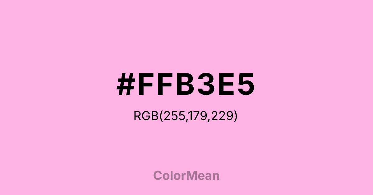 #FFB3E5 color swatch