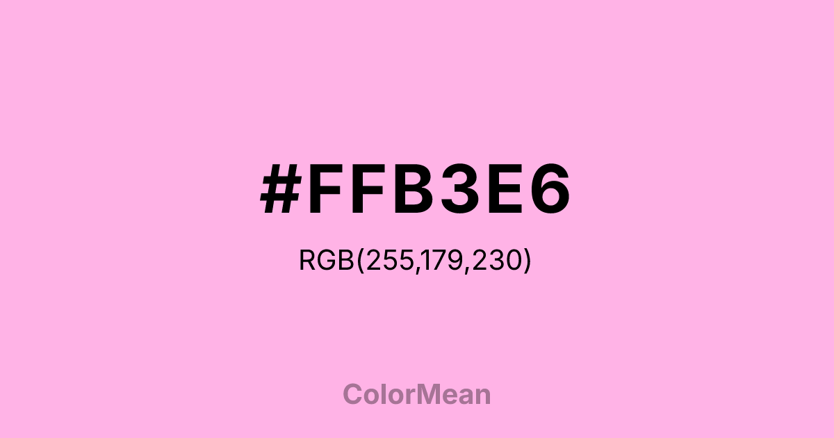#FFB3E6 color swatch