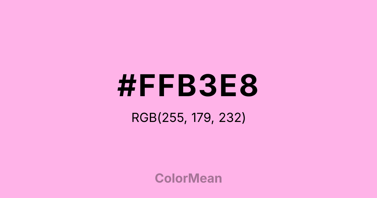#FFB3E8 color swatch
