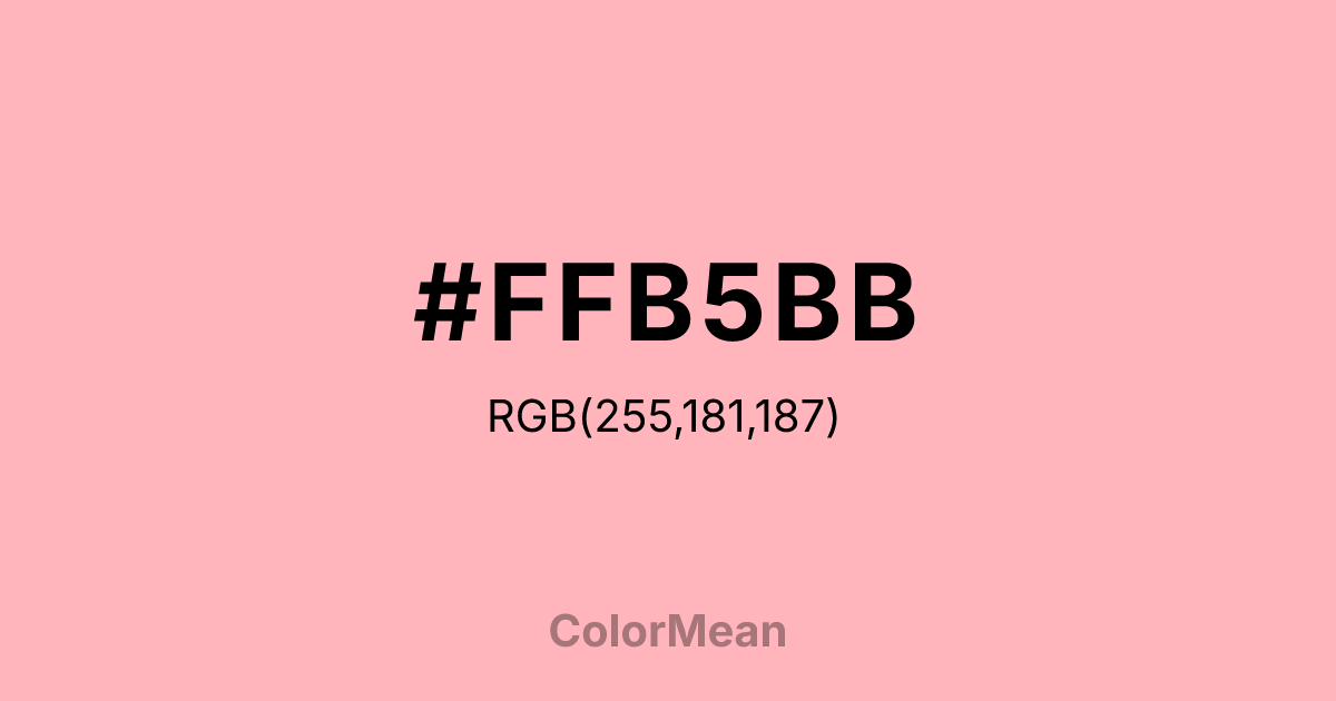 #FFB5BB color swatch