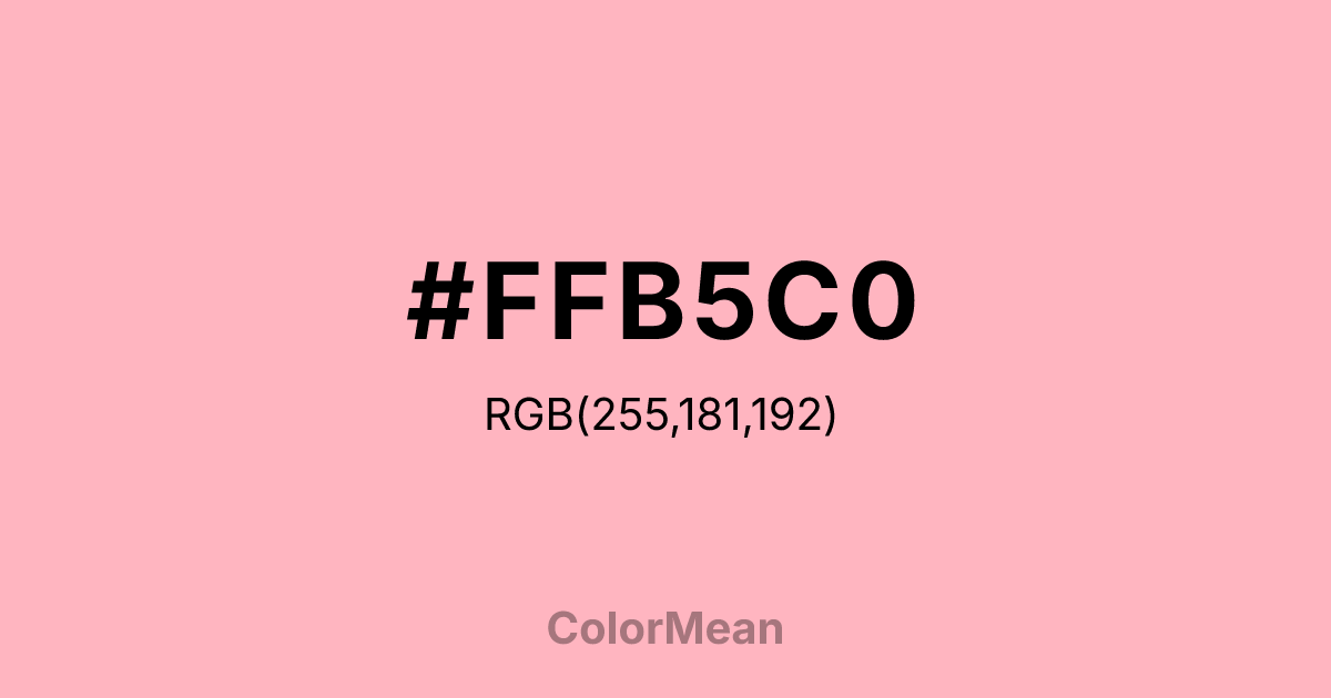 #FFB5C0 color swatch