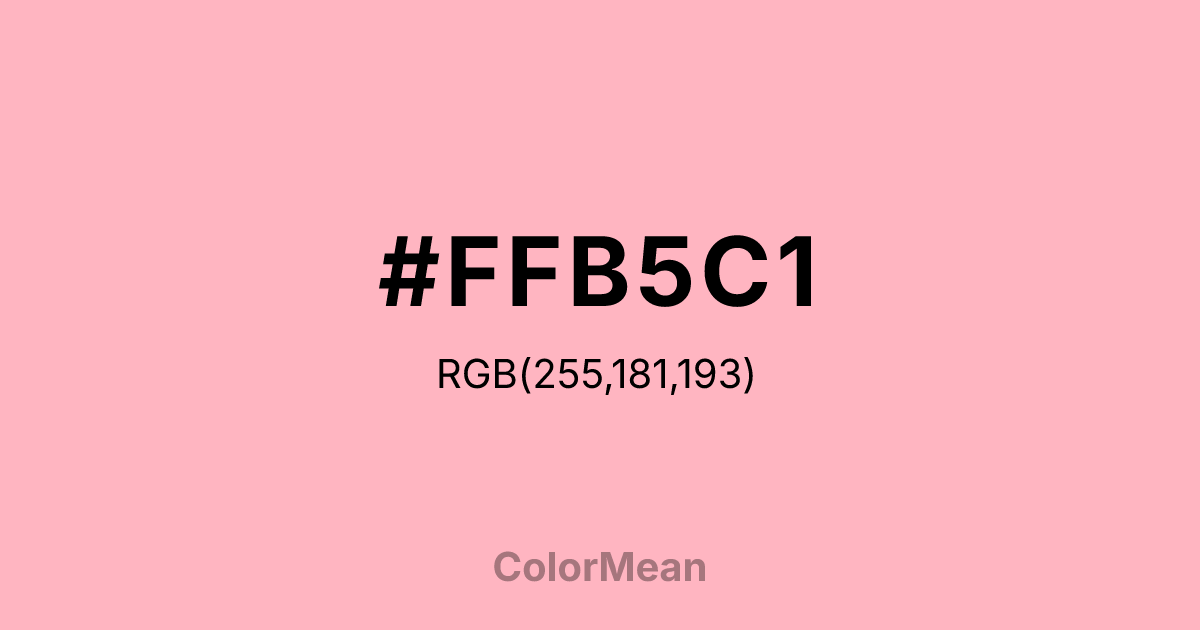 #FFB5C1 color swatch