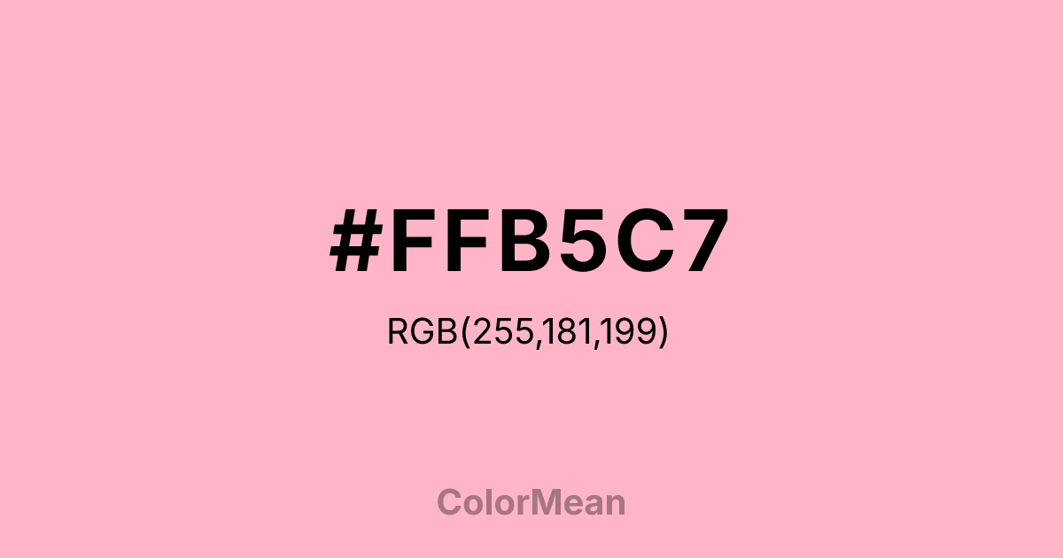 #FFB5C7 color swatch