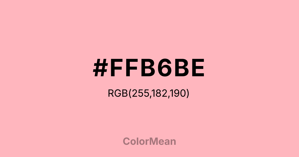 #FFB6BE color swatch