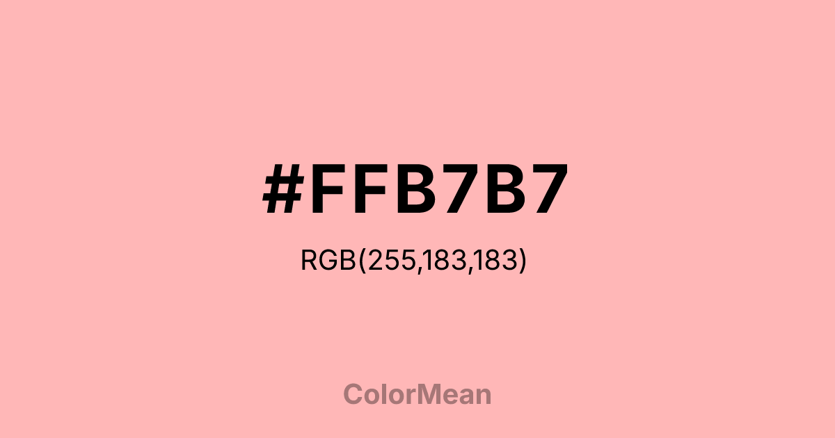 #FFB7B7 color swatch
