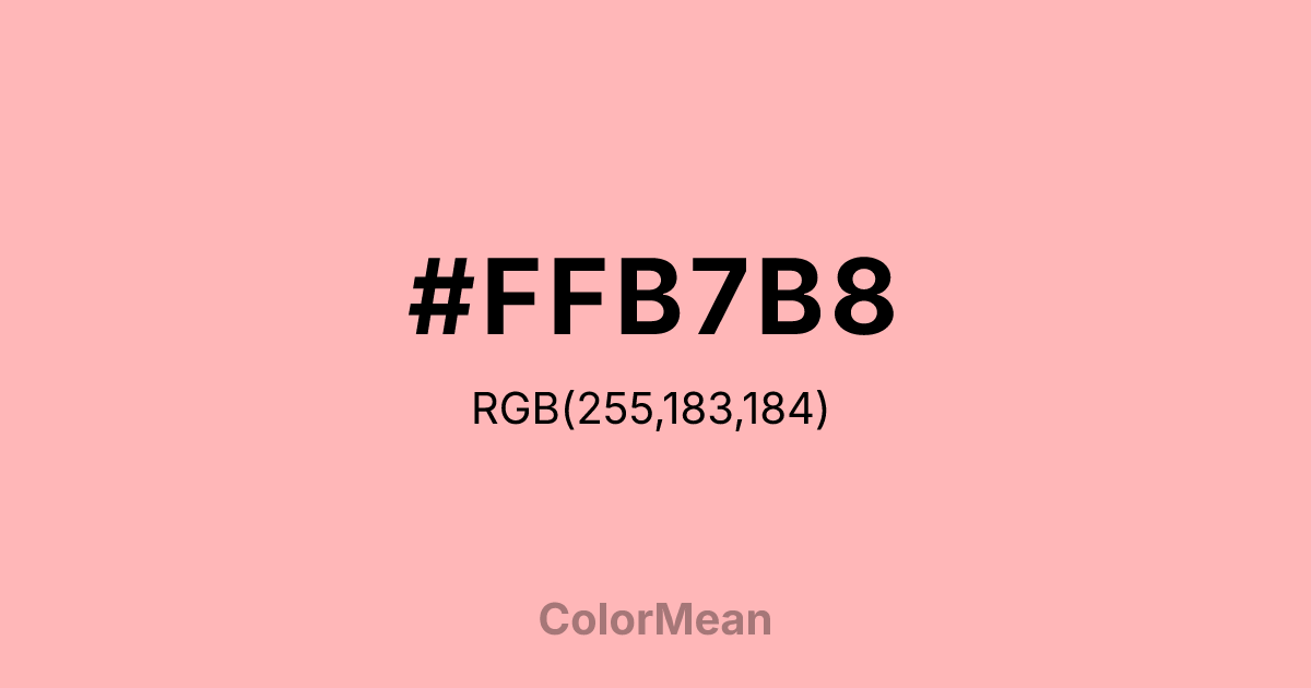 #FFB7B8 color swatch