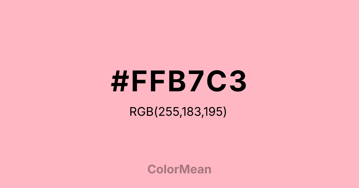 #FFB7C3 color swatch