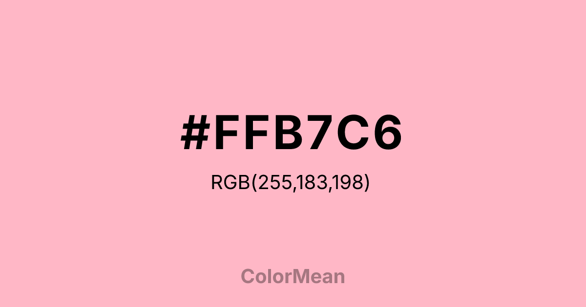 #FFB7C6 color swatch