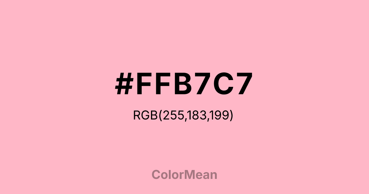 #FFB7C7 color swatch