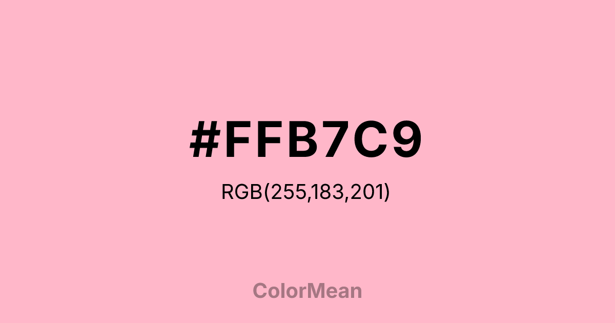 #FFB7C9 color swatch
