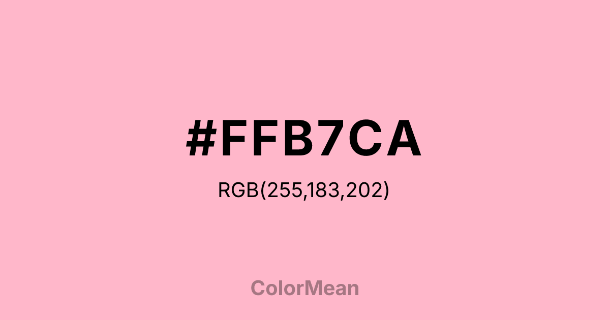 #FFB7CA color swatch