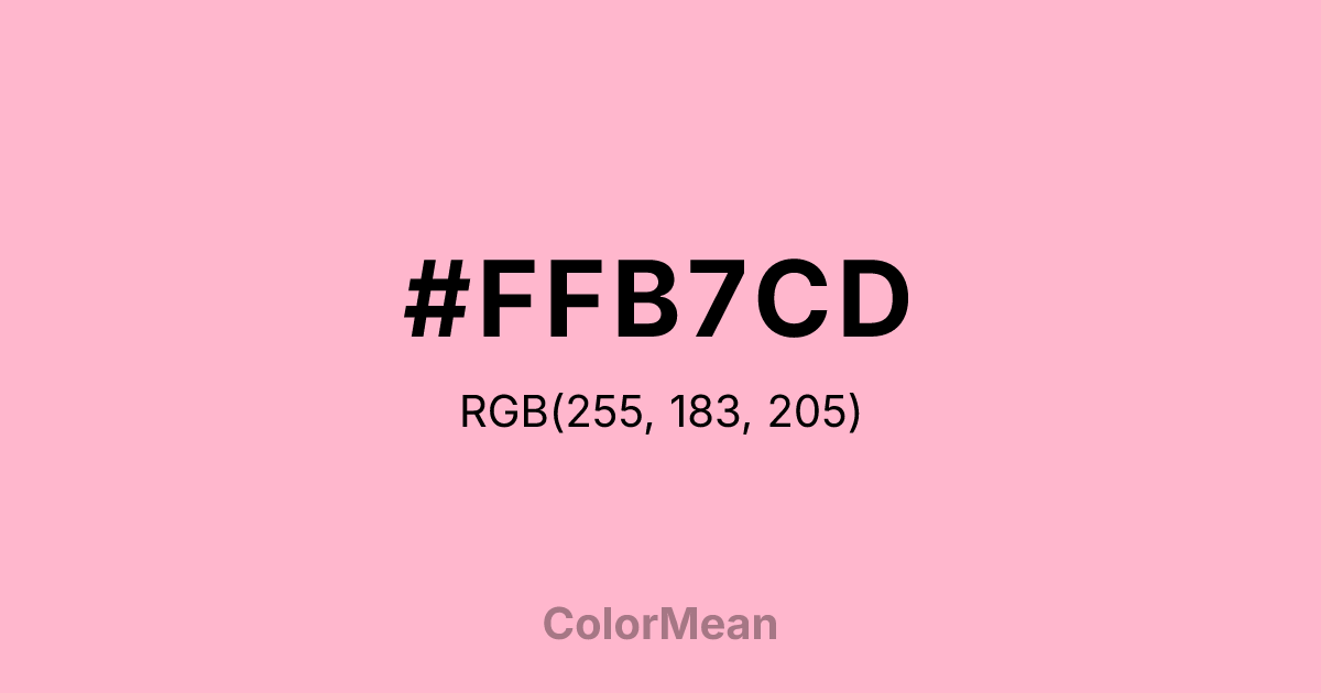 #FFB7CD color swatch