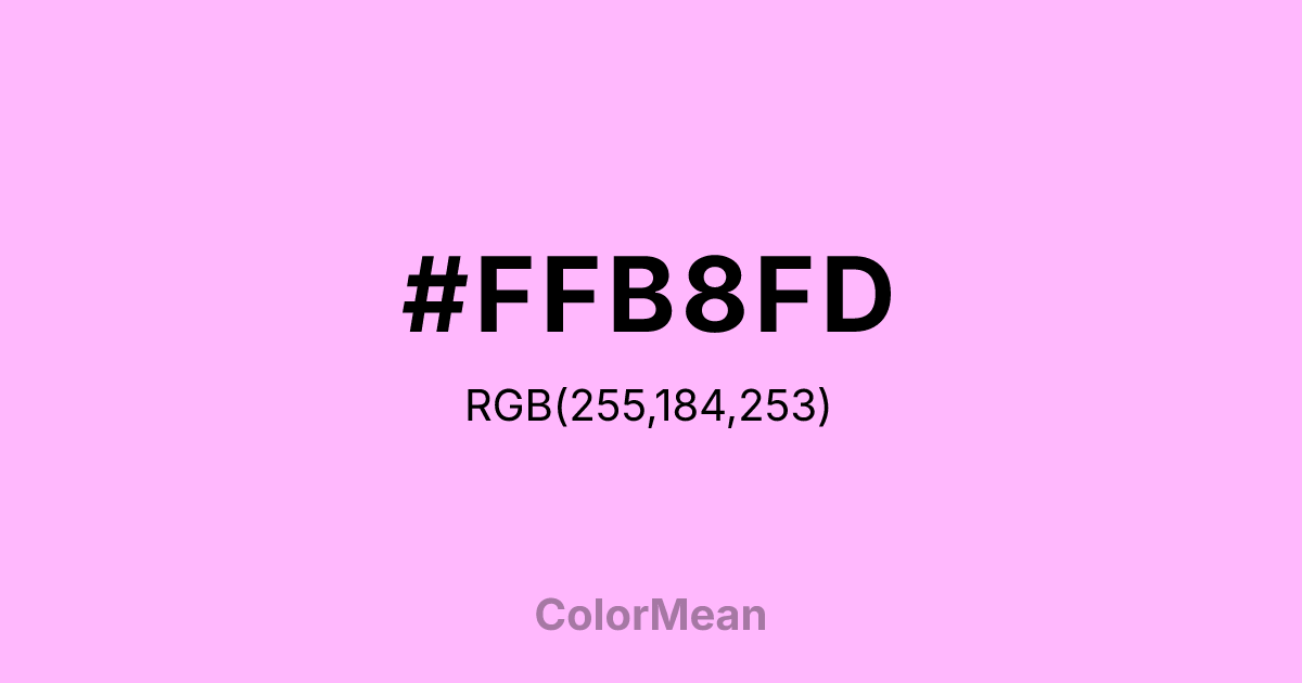 #FFB8FD color swatch