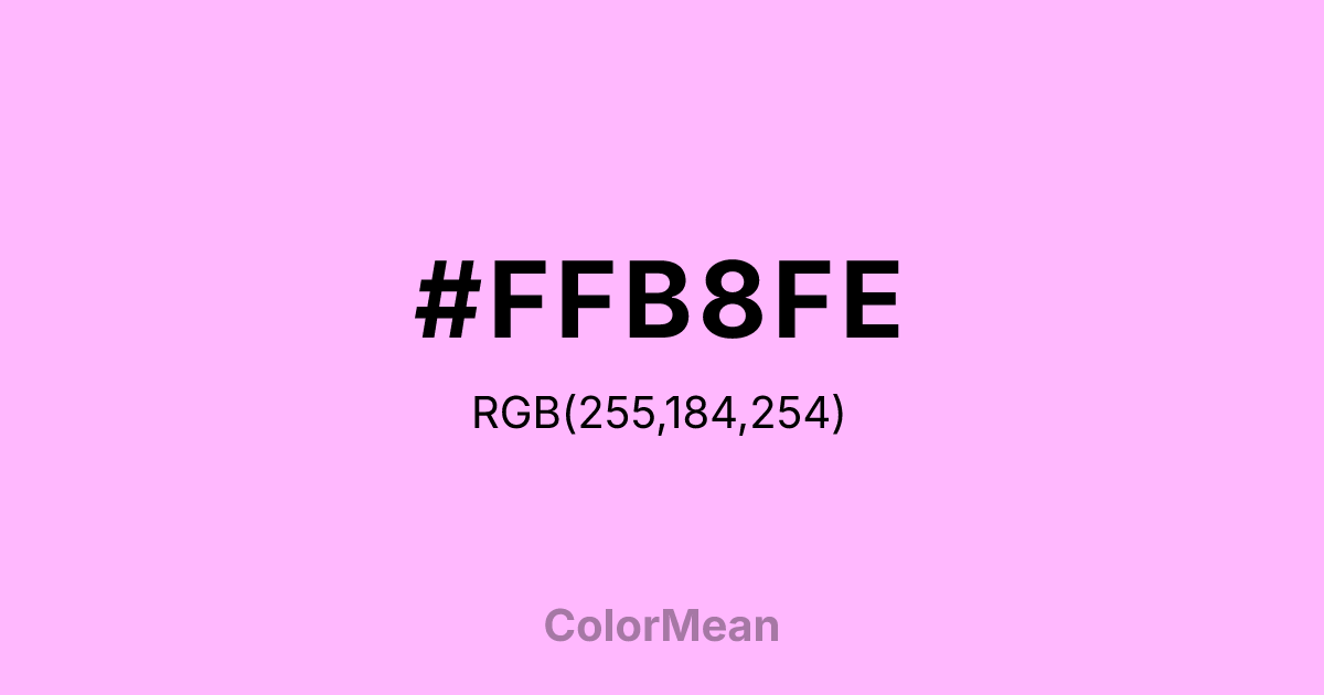 #FFB8FE color swatch