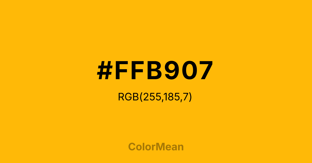 #FFB907 color swatch