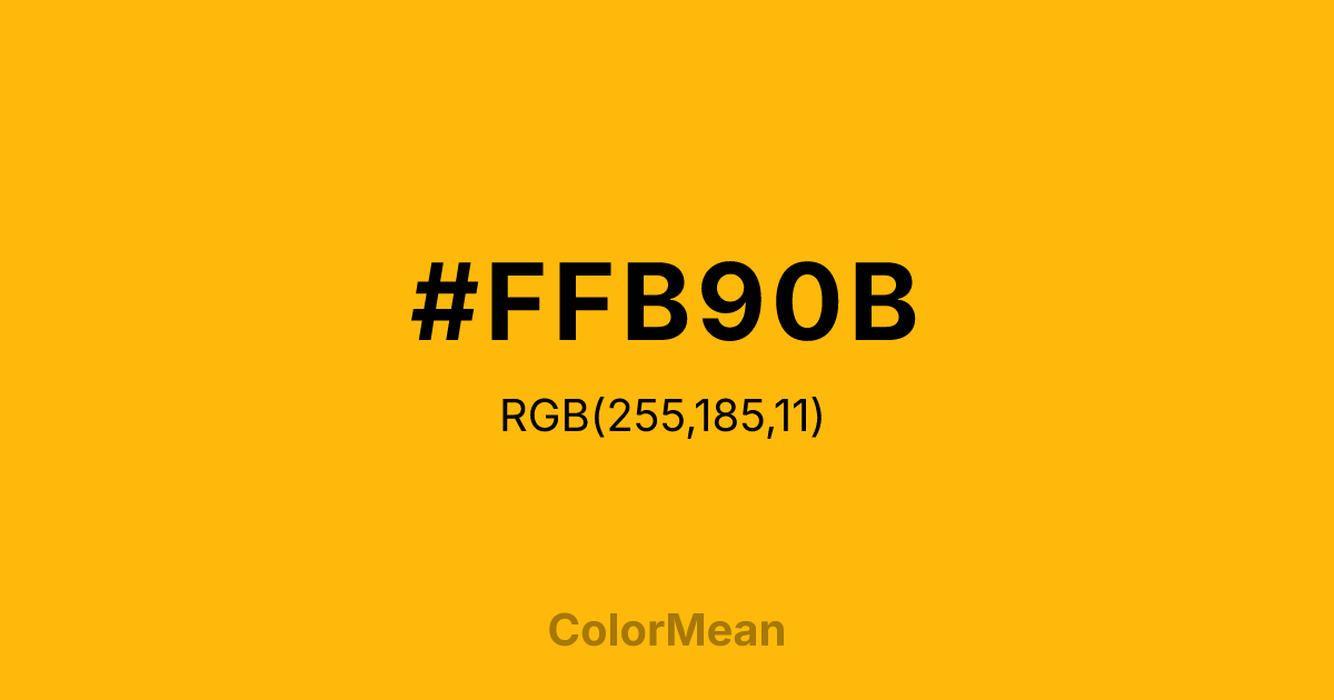 #FFB90B color swatch