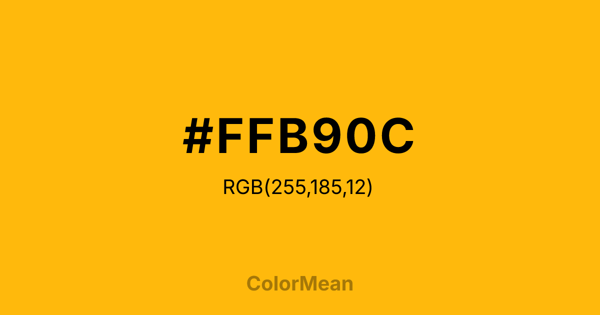 #FFB90C color swatch