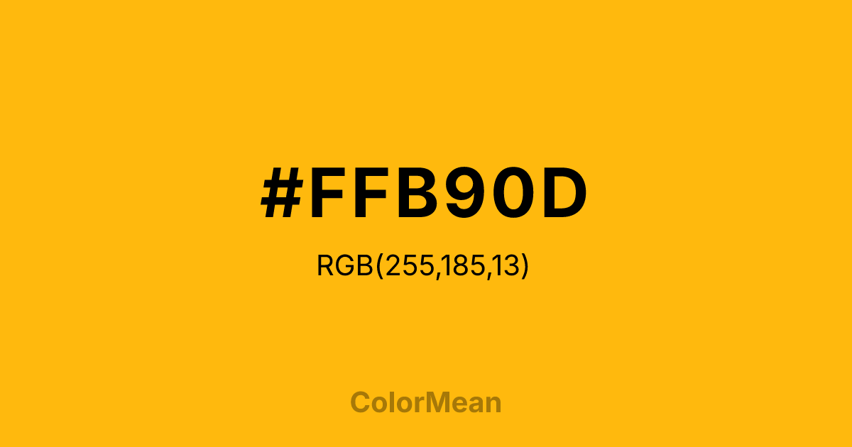 #FFB90D color swatch