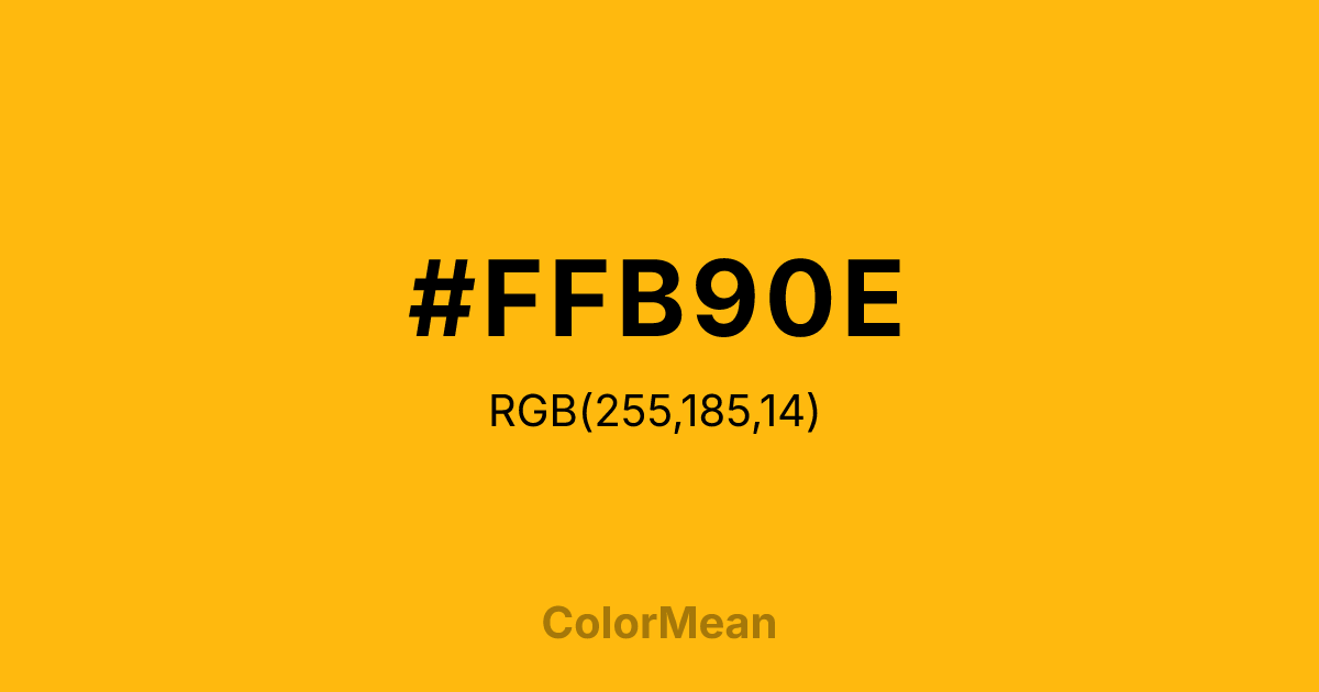#FFB90E color swatch