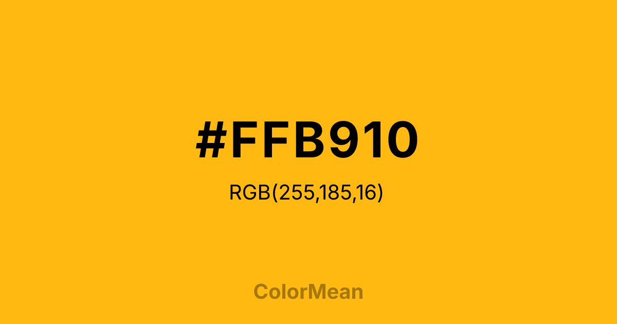#FFB910 color swatch