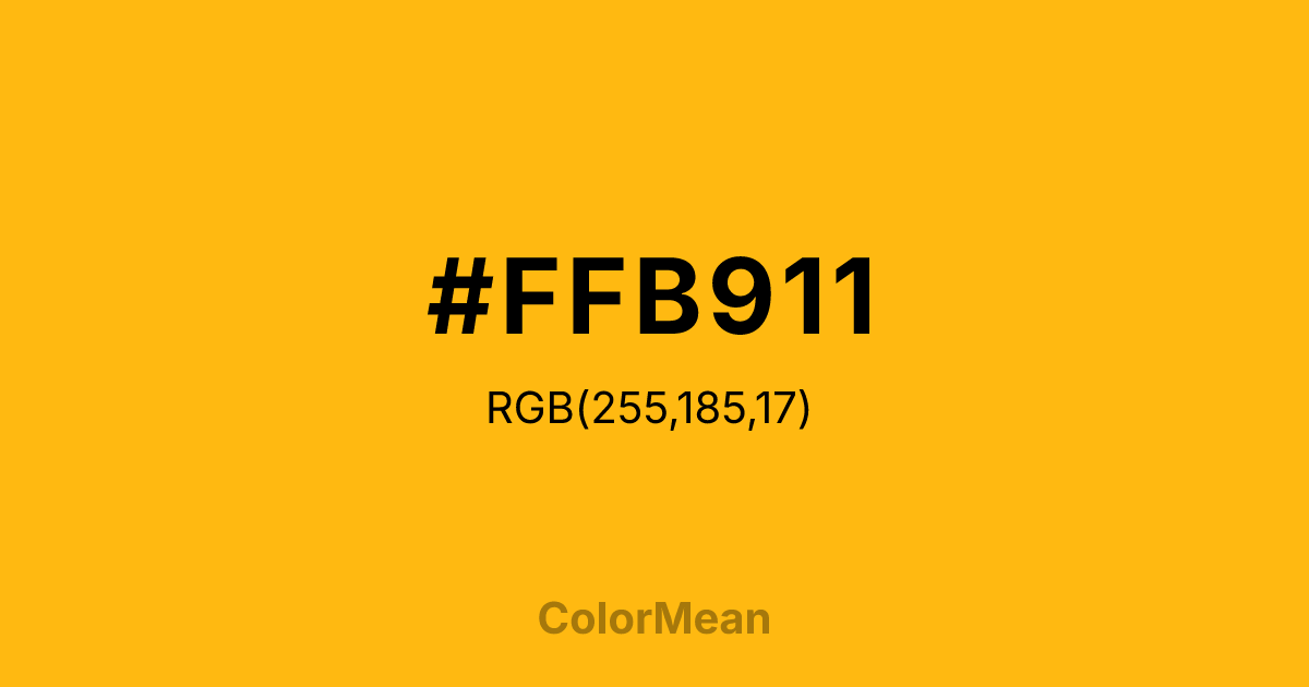 #FFB911 color swatch