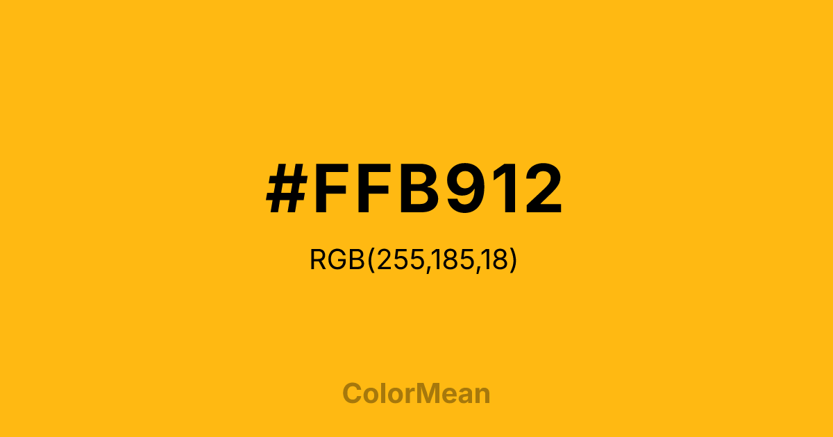 #FFB912 color swatch
