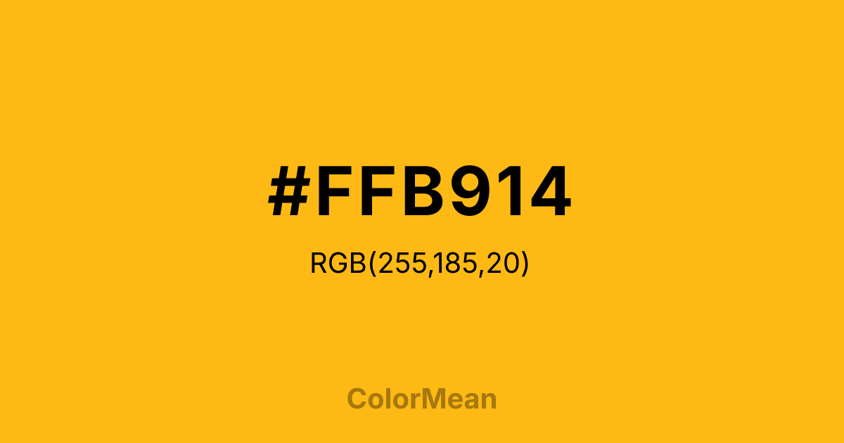 #FFB914 color swatch