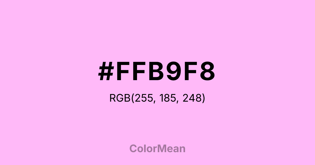#FFB9F8 color swatch