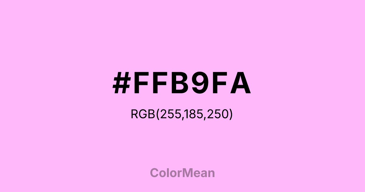 #FFB9FA color swatch
