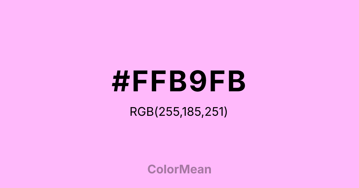 #FFB9FB color swatch